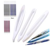 3X Silicone Pen Shape Resin Mold with Ballpoint Refill Cylinder Shaped Epoxy Casting for Pen Craft