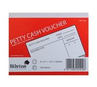 3X Silvine Petty Cash Voucher 100 Sheets