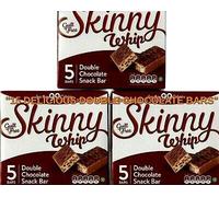 3X Skinny whip Double Chocolate Snack Bars. 5 Bars per Box