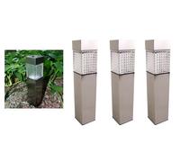 3x Solar garden path light 27.7cm LED garden lamp outdoor decorative