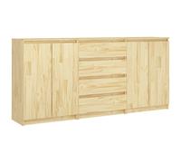 3x Solid Pinewood Side Cabinets Nightstand Accent Cabinet Multi Colours vidaXL