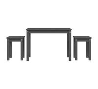 3x Solid Wood Pine Nesting Tables Stackable Nesting Stand Multi Colours vidaXL