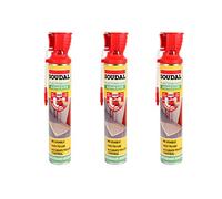 3X Soudal Plasterboard Adhesive Expanding Foam Dry Fix Genius Gun - 750 ml