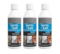 3X Spirits of Salt Drain & Toilet Cleaner - 500ml Limescale Remover, Fast-Acting Unblocker for Pipes, Toilets, & Drains - Multi-Purpose Formula for Stubborn Blockages