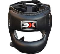 3X Sports Boxing Headgear MMA Full Face Protector Premium Muay Thai Head Guard UFC Fighting Martial Arts Sparring Helmet Nose Cheeks Ear Protection Training Kickboxing Taekwondo Karate Head Protector
