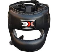 3X Sports Boxing Headgear MMA Full Face Protector Premium Muay Thai Head Guard UFC Fighting Martial Arts Sparring Helmet Nose Cheeks Ear Protection Training Kickboxing Taekwondo Karate Head Protector