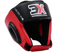 3X Sports Boxing Headguard for MMA & Kickboxing - Martial Arts Headgear, MMA Training Head Gear Muay Thai Headgear, Faux Leather Sparring, Taekwondo Helmet for Full Face Protection