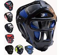 3X Sports Head Guard Boxing MMA Muay Thai, Removable Face Grill, Martial Arts Headgear for Full Face Protection, Kickboxing Taekwondo Karate BJJ Training Helmet, Ear Nose Mouth Protector