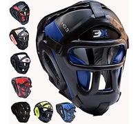 3X Sports Head Guard Boxing MMA Muay Thai, Removable Face Grill, Martial Arts Headgear for Full Face Protection, Kickboxing Taekwondo Karate BJJ Training Helmet, Ear Nose Mouth Protector