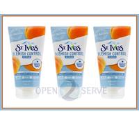3x St.Ives Blemish Control Natural Apricot Cleansing Face Scrub Oil Free - 150ml