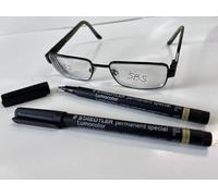 3x Staedtler Lumocolor Permanent. Coated Surface, Optical/Lab Glass Pens.319 F-9