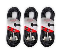3x StageCore 20M XLR to XLR Microphone Cable Lead DJ Disco