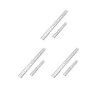 3X Stainless Steel Ruler 12 Inch + 6 Inch Metal Rulers