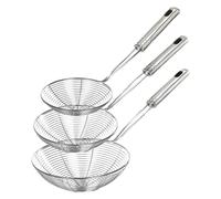 3X Stainless Steel Strainer Ladle Spider Skimmer Wire Pasta Spoon
