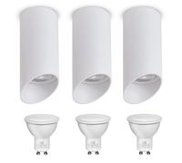 3x surface tube spot aluminum luminaire white 7W