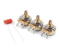 3x TAOT Custom CTS 250K Pots 1/4” Short + 1x Orange Drop .022uf 200V Cap for Fender Strat