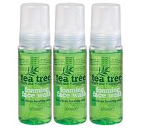 3x Tea Tree Foaming Face Wash 200ml - Peppermint Oil Daily Cleanser for All Skin Types - Deep Cleansing & Oil Control