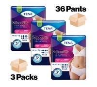 3x TENA Lady Silhouette Plus Low Waist Medium Incontinence Pants - 3 Packs of 12