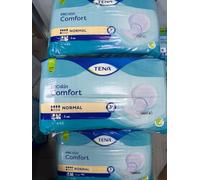 3x TENA Proskin Comfort Normal Pack of 42 126 Incontinence Pads 1200ml