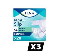 3x TENA Slip Super X Large 28 Pack Incontinence Protection 84 Slips 3x Protect