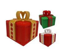 3x The Prank Box Big 8cm, Surprise 3DPrinted Prank Gift Box For Adults Kids, Funny Interactive Present Boxes Pranks With Lids, Money Puzzle Gift Boxs For Cashgift, Christmas Money Boxs For Kids Adults