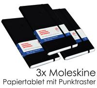 3X THREE Moleskine Notebooks Graph Paper Tablets For Pen+ Ellipse Smart Pen New