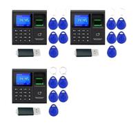 3X Time Attendance Machine Fingerprint Password Clock For Employee With Finger Scan, RFID And PIN Punching In On Smart Attendance