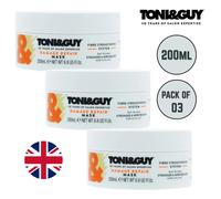 3x Toni&Guy Damage Repair Hair Mask Deep Conditioning Fibre Strengthening 200ml