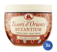 3x Treasures Of The East Body Cream Jar 300 Ml. Byzantium