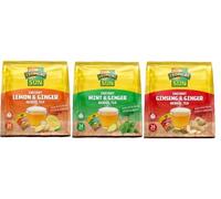 3X Tropical Sun Instant |Mint| Ginseng | Lemon | & Ginger Herbal Tea 24 Sachets