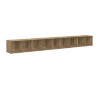 vidaXL TV Cabinet Set Wall-mounted 3 pcs Black Oak 37 x 35 x 107.5 cm