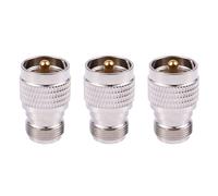 3X UHF Male PL259 to N Female M/F Straight Coax RF Adapter