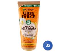 3x Ultradolce Garnier Conditioner 200 Ml. Nutritive Oils Rinse Out