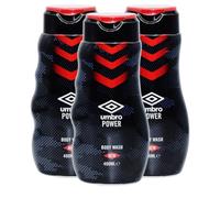 3x Umbro Power Body Wash - 400ml - (With A Free Fridge Magnet)