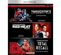 3x Uncut 4K Arnold Schwarzenegger Red Heat Terminator 2 Total Recall Blu-Ray Box