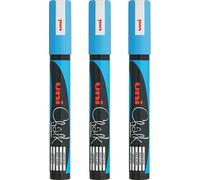 3x Uni Chalk Marker Pen PWE-5M Bullet Tip Art Blackboard Pen 8 Colours Available