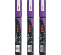 3x Uni Chalk Marker Pen PWE-5M Bullet Tip Art Blackboard Pen 8 Colours Available