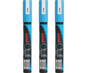 3x Uni Chalk Marker Pen PWE-5M Bullet Tip Art Blackboard Pen 8 Colours Available