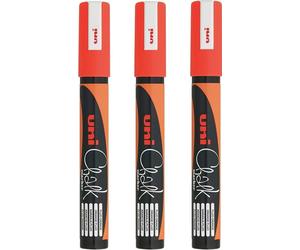 3x Uni Chalk Marker Pen PWE-5M Bullet Tip Art Blackboard Pen 8 Colours Available