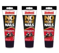 3x UniBond No More Nails Indoor Original Strong Instant Grab Adhesive Tube 234g