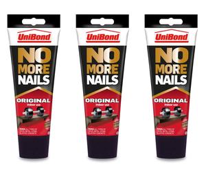 3x UniBond No More Nails Indoor Original Strong Instant Grab Adhesive Tube 234g