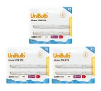 3X Unibulb Halogen R7S Linear 2250Lm 120W 2,900K 118mm (Warm White) Dimmable - Pack Of 2 (6X Bulbs In Total)