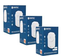 3x Unitec Smart WiFi Outdoor Power Plug IP44 Alexa Google Tuya White