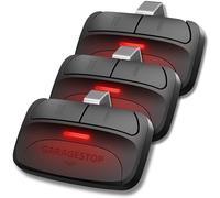 3X Universal Garage Door Opener Remote - Replacement for LiftMaster, Chamberlain, Genie, Craftsman, Linear - Works with 375LM, 375UT, KLIK1U - Learn Button & DIP Switch - Operates 2 Doors/Gates
