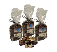 3x Vanilla Bean Pot Pourri Scented Botanicals Creamy Scent 180g