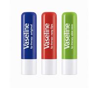 3x Vaseline Lip Therapy Stick 4.8g Lip Balm Set Original, Rosy & Aloe Vera - Set