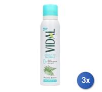 3x Vidal Deodorant Spray 150 Ml Wild Musk