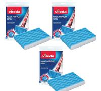 3x VILEDA Magic Flat Mop Sponge Refill Head 3D Floor Cleaning Pad Replacement
