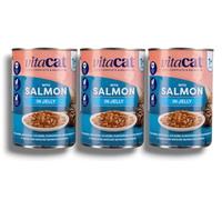3x Vitācāt - Aldi | Salmon In Jelly - For 1+ Years | 100% Complete & Balanced - Healthy Skin & Coat, Supports Urinary Tract & Supports Immune System | 400g Each