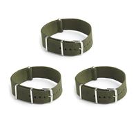 3X Watch Strap Band Military Army Nylon Canvas Divers G10 Mens Colour:Army Green Width:18mm